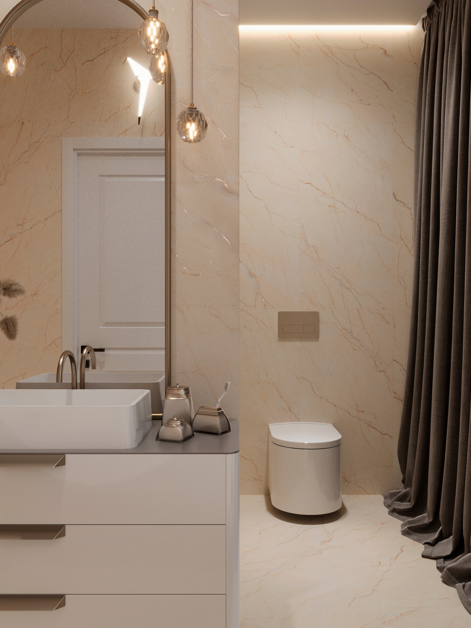 CR4001-A Etna Beige Carving 60x120 Arcadia Ceramica