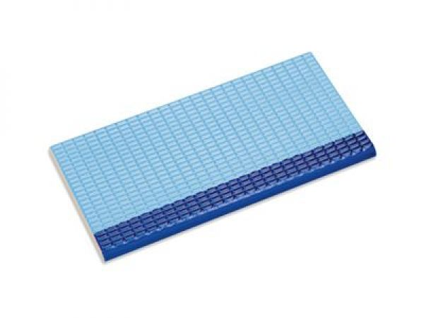 21271 Противоскользящая плитка с буртиком с сетчатой поверхностью Cobalt-Light Blue 12,5х25 Serapool