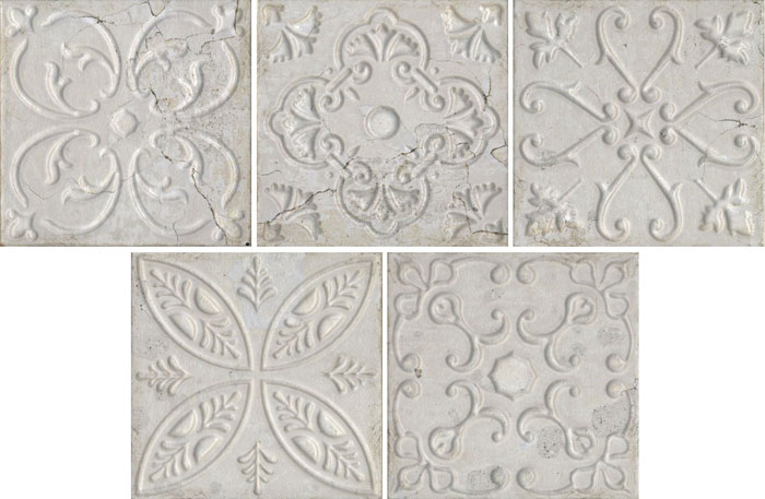 Aged White Ornato Mix 20х20 Aparici