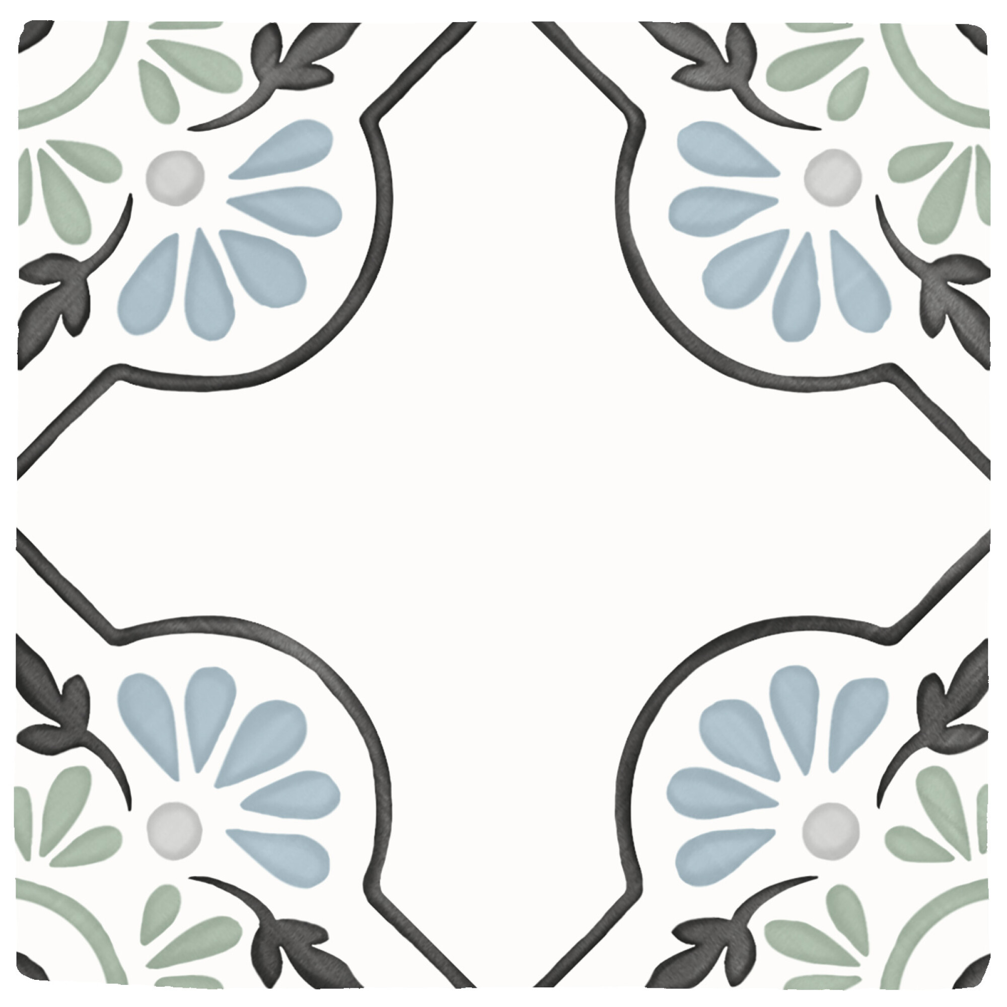 31079 Tanger Blue Petals 12.3x12.3 Harmony