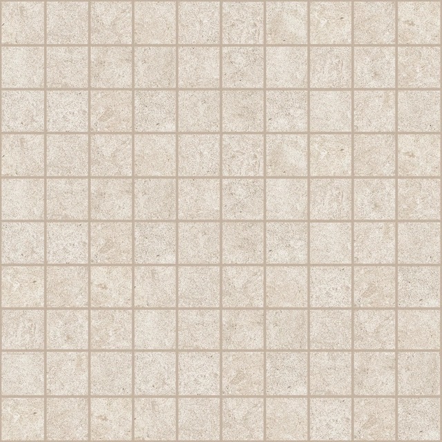 767029 Elemental White Sandstone Mosaico Luc 3x3 30x30 Cerim