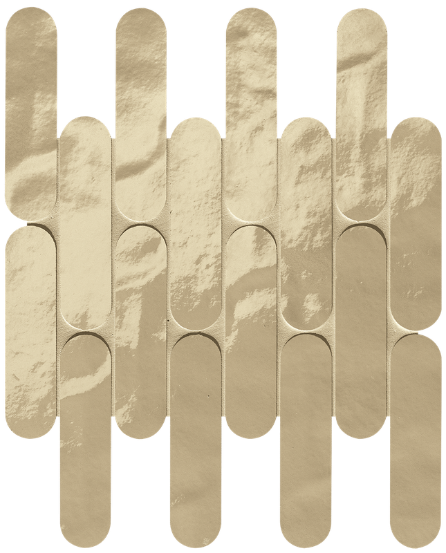 fRN2 Glim Tortora Curve Mosaico Brillante 29x29,5 FAP Ceramiche