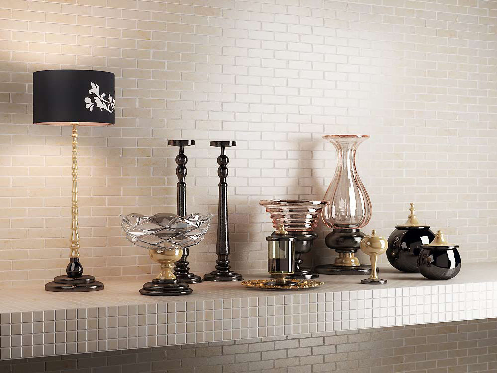 Pietrine Onice Jade Bianco POL 2.3x2.3 29.8x29.8 Caramelle Mosaic
