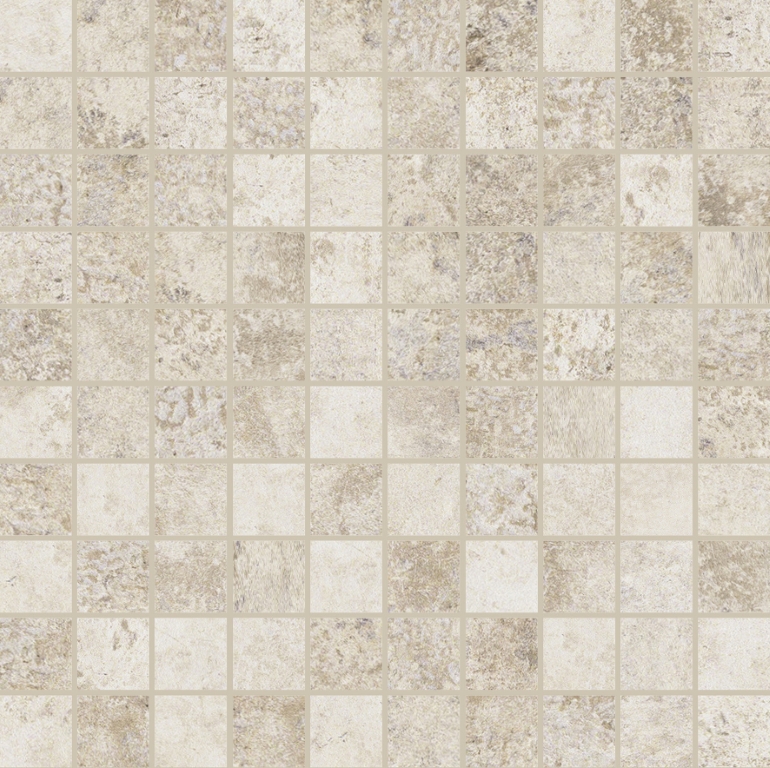 760908 Artifact Aged_White Mosaico 3x3 30x30 Cerim