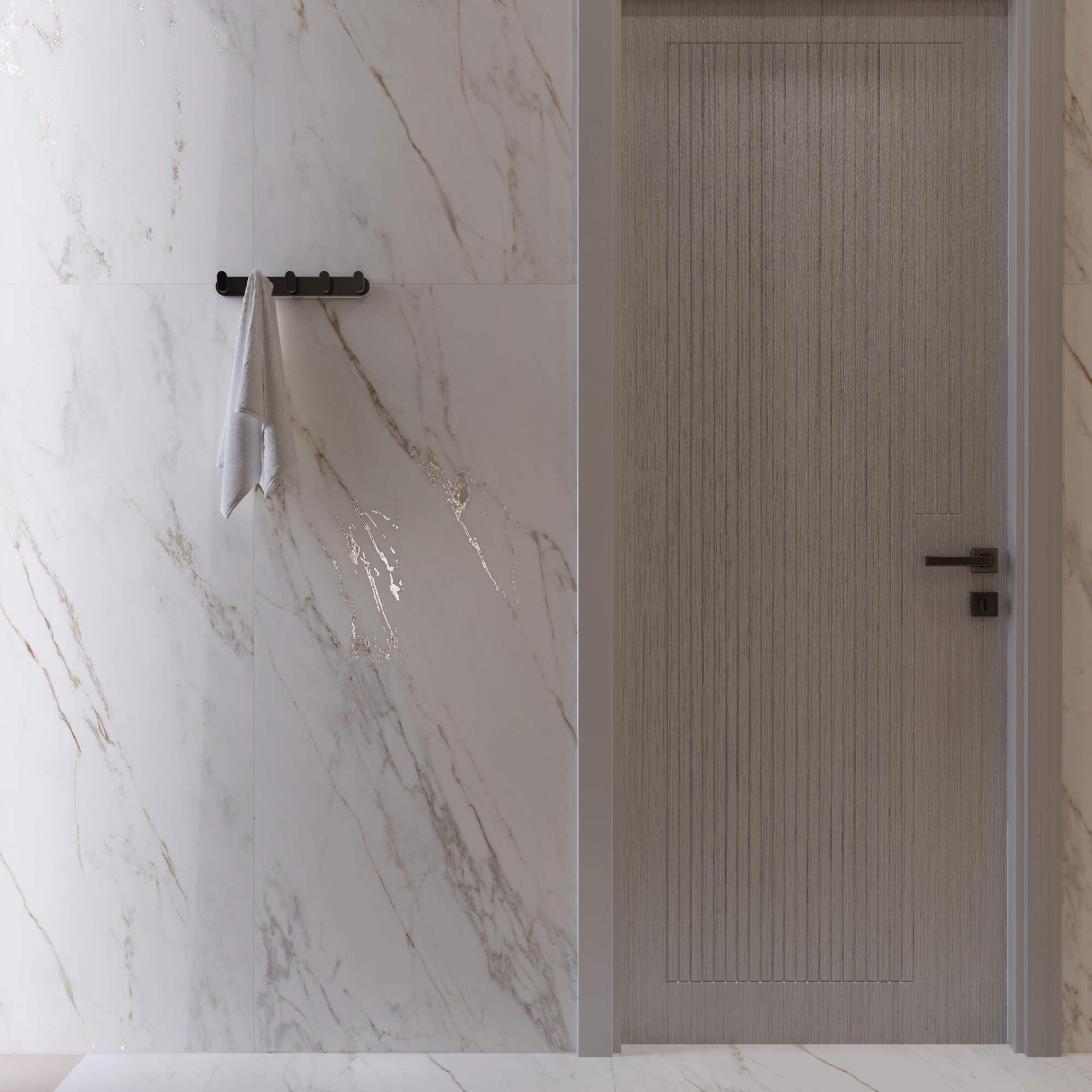 CZ-GL03-B Enfold Statuario Matt Glossy Ink 80x160 Creanza