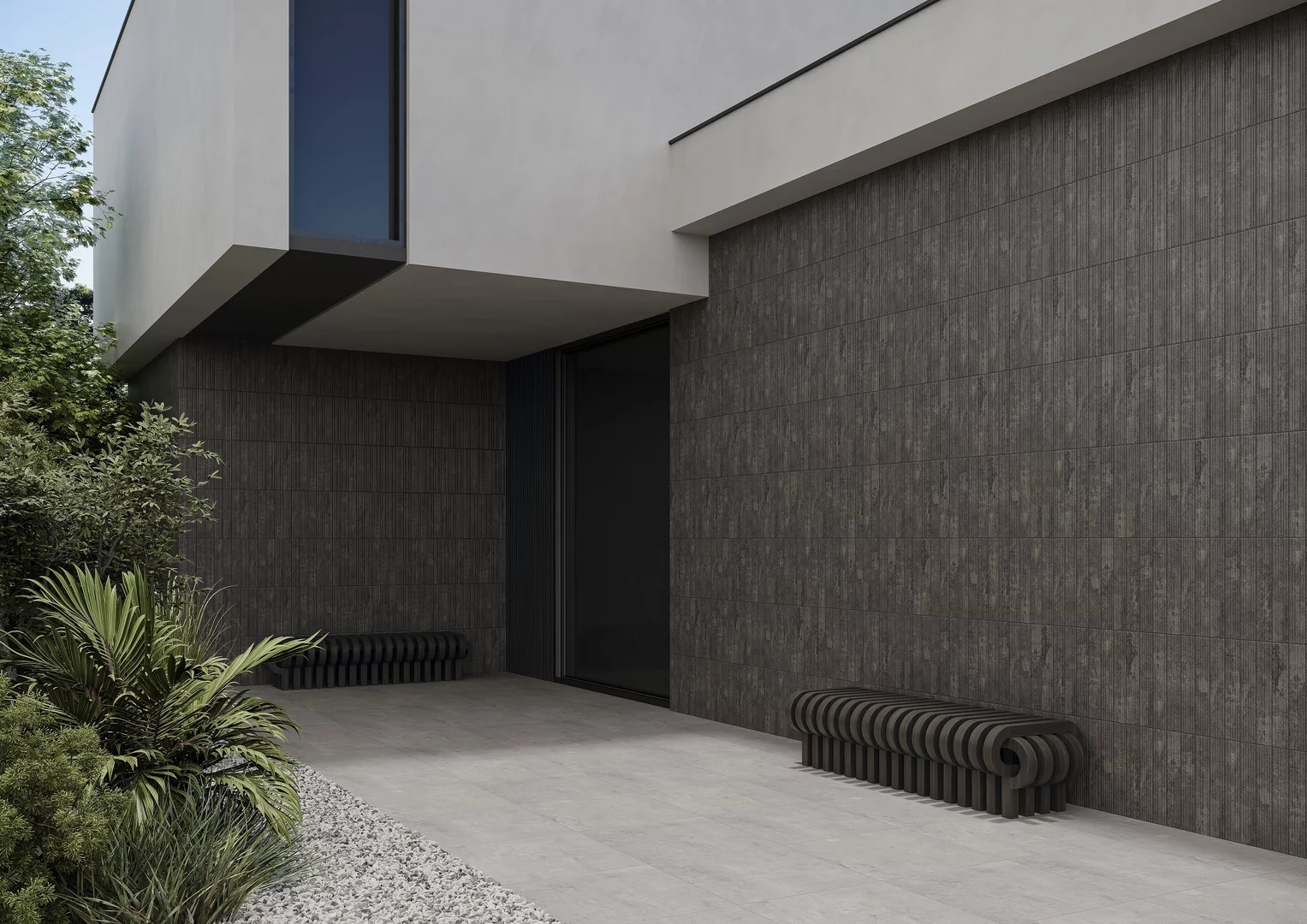 Carrizo Grey Elewacja Struktura Stripes Mix Mat 40x6,6 Paradyz