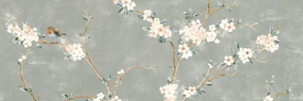 RA1N Mixed Verde Decoro Fiori di Pesco A Rett. 40x120 Ragno Marazzi