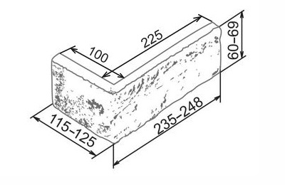 Марсель 306 Угол 235-248х115-125х60-69х17 Камелот