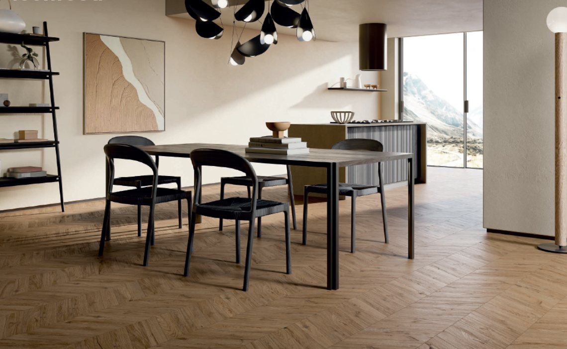Feelwood Cognac Chevron 7.5x40.7 RHS (Rondine) Ceramiche
