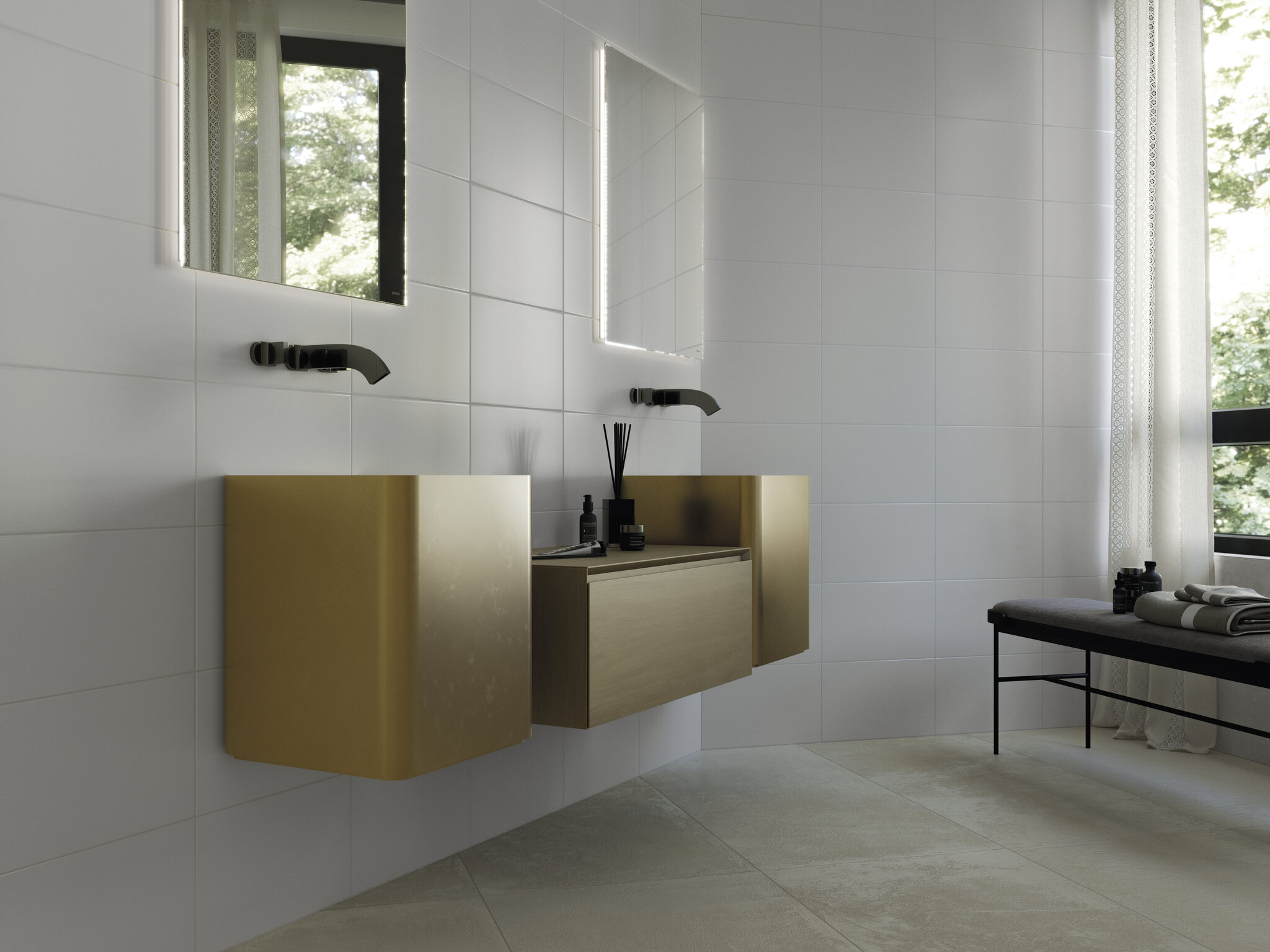 Blanco Brillo 10x10 Cifre