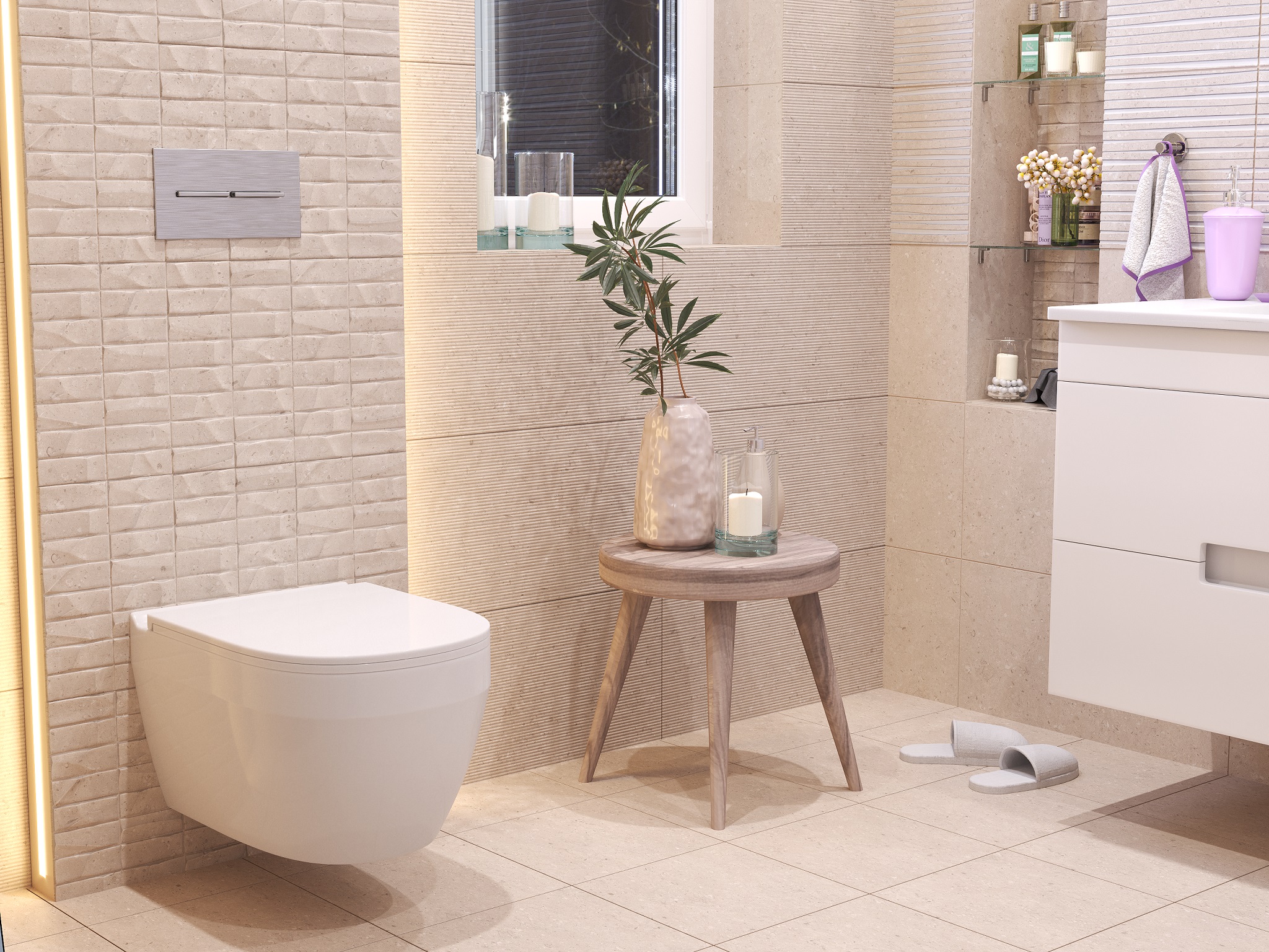 F Rockberry Beige 30x30 Cube Ceramica