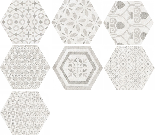 Atrium Hex Alpha Mix-Perla 25.8x29 Pamesa