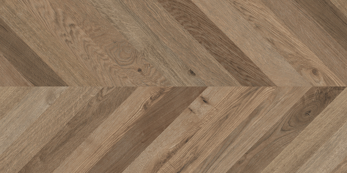 Wood Lux Walnut Chevron M коричневый матовый карвинг 60х120 Laparet