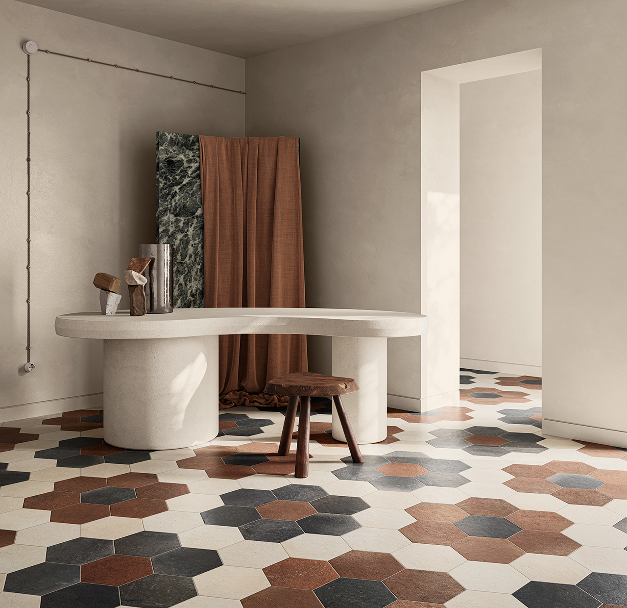 1086528 Italica Modulare 39 Terra Dolce (комплект 2шт 20x20, 1шт 20x40, 2шт 40x40, 1шт 40x60,8) CIR