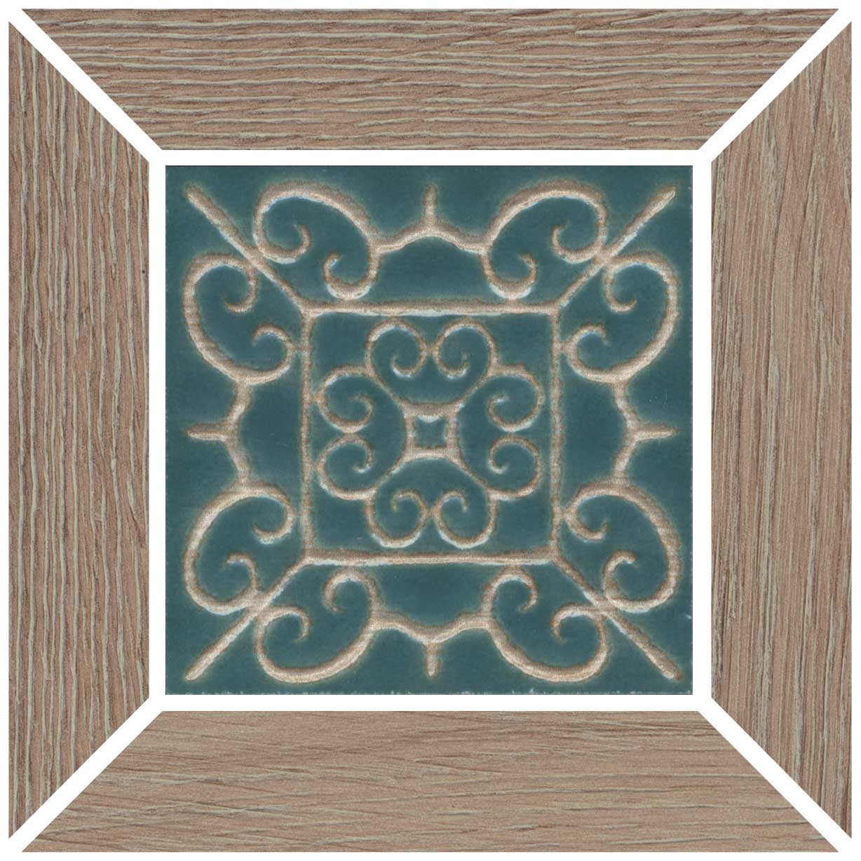 ID158 Вставка Тровазо наборный коричневый тёмный матовый 13x13x0,9 Kerama Marazzi