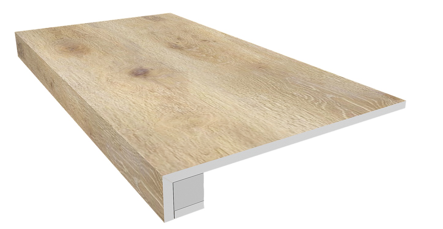 Комплект Ступень SI01 Selection 33x120 неполированная с бортиком + Подступенок 14.5x120 Ametis by Estima