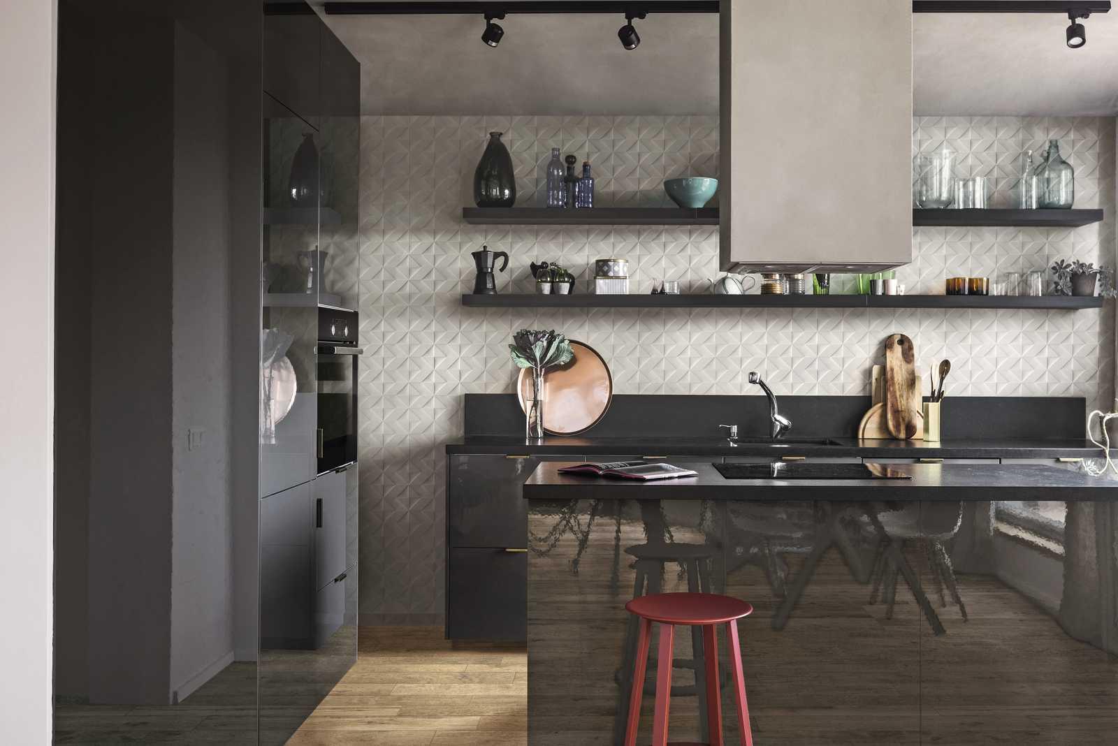 M12C Outfit Red Struttura Tetris 3D 25x76 MARAZZI Italy