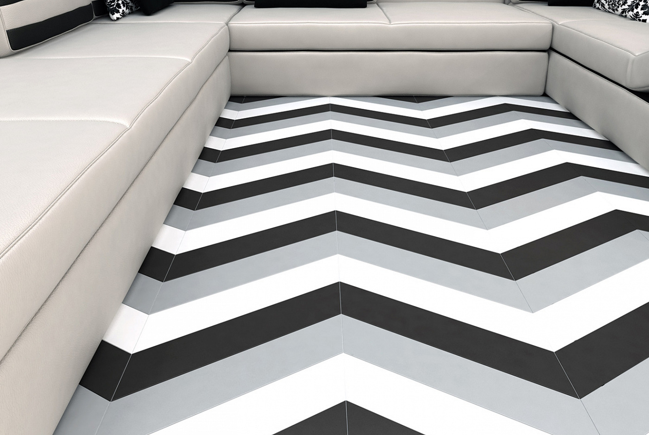114043 TRIANGLE FLOOR R9 ASH GREY MATT 20.1x23.2 WOW