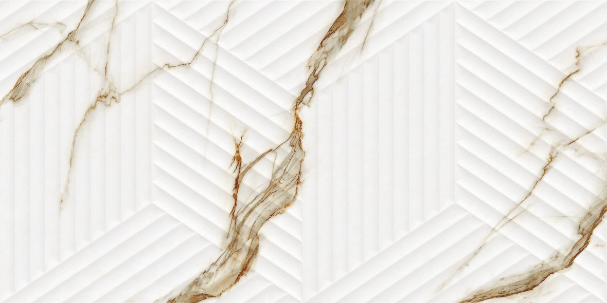 LE63063A-F53 Bianco Carrara Oro Cubo Rectificado 30х60 Artecera