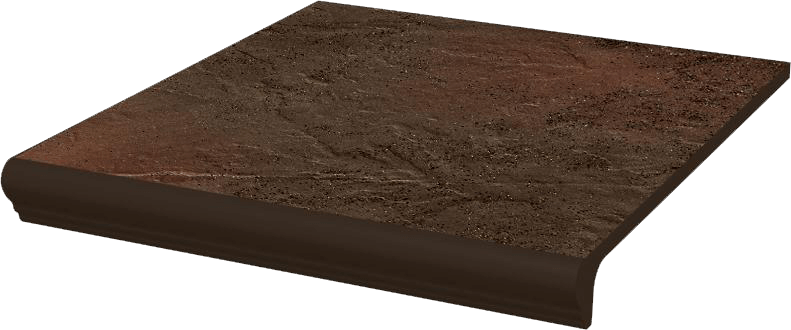 Semir Brown ступень простая с носиком структурированная 30x33 Paradyz