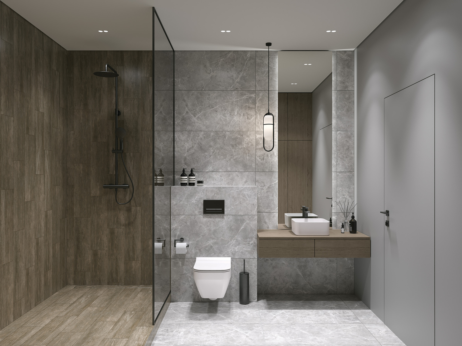 17018 Castello Темно-серый рельеф ректификат 44,8x89,8 Cersanit фото 8