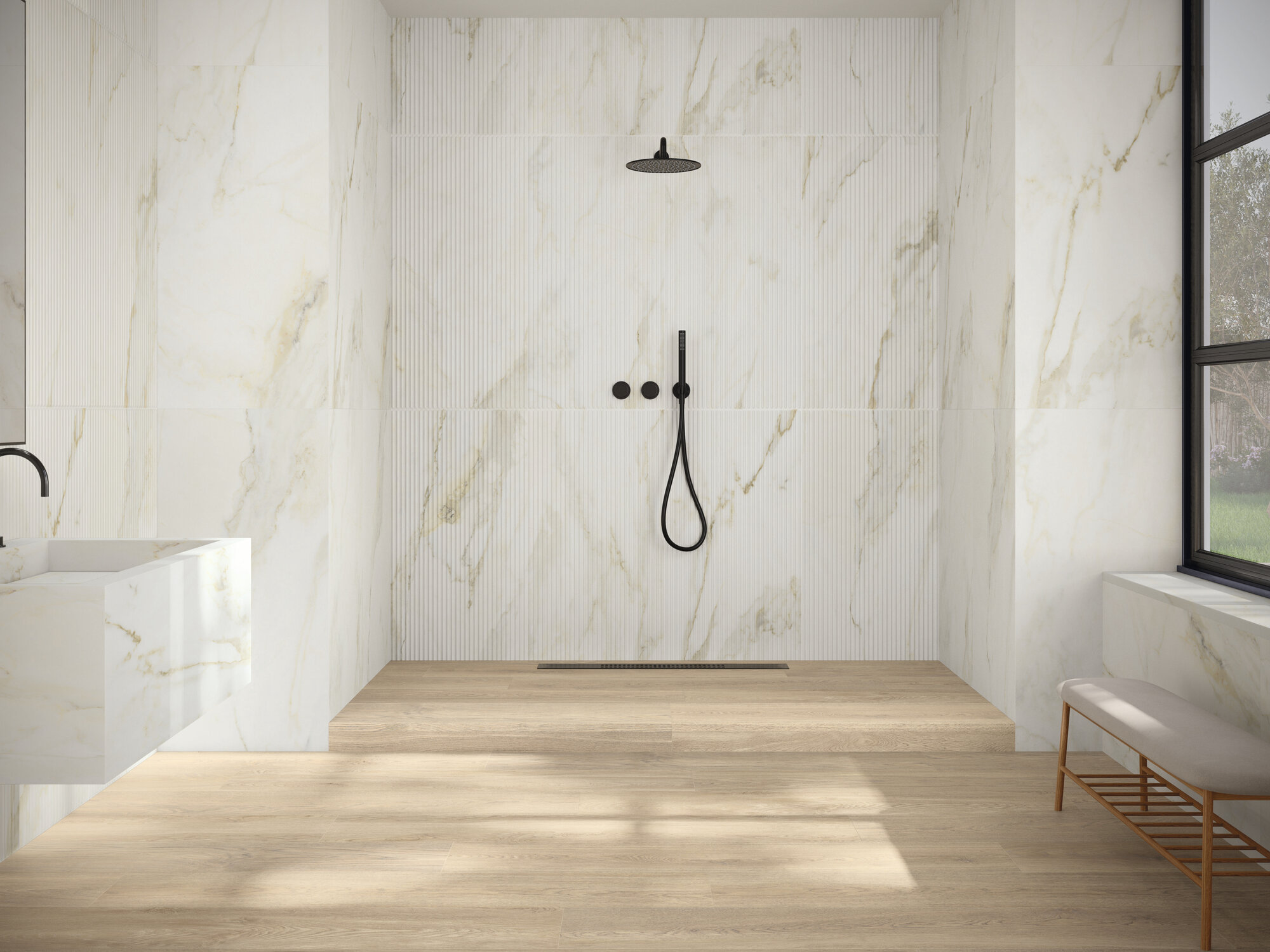 A042032 Authentic Oat Rect 25x150 Ape Ceramica