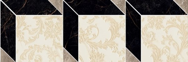 240861 MOSAICS CUBE NERO-BIANCO-GRIGIO 19,5x58,5 Versace (Gardenia Orchidea)