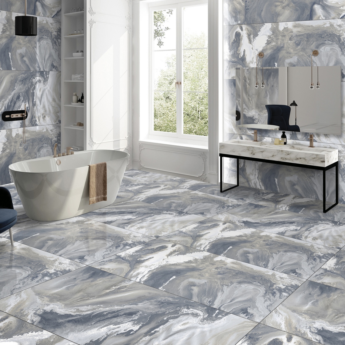 N20667 Luxury Arabesque Grigio Polished 60x120 Neodom фото 4