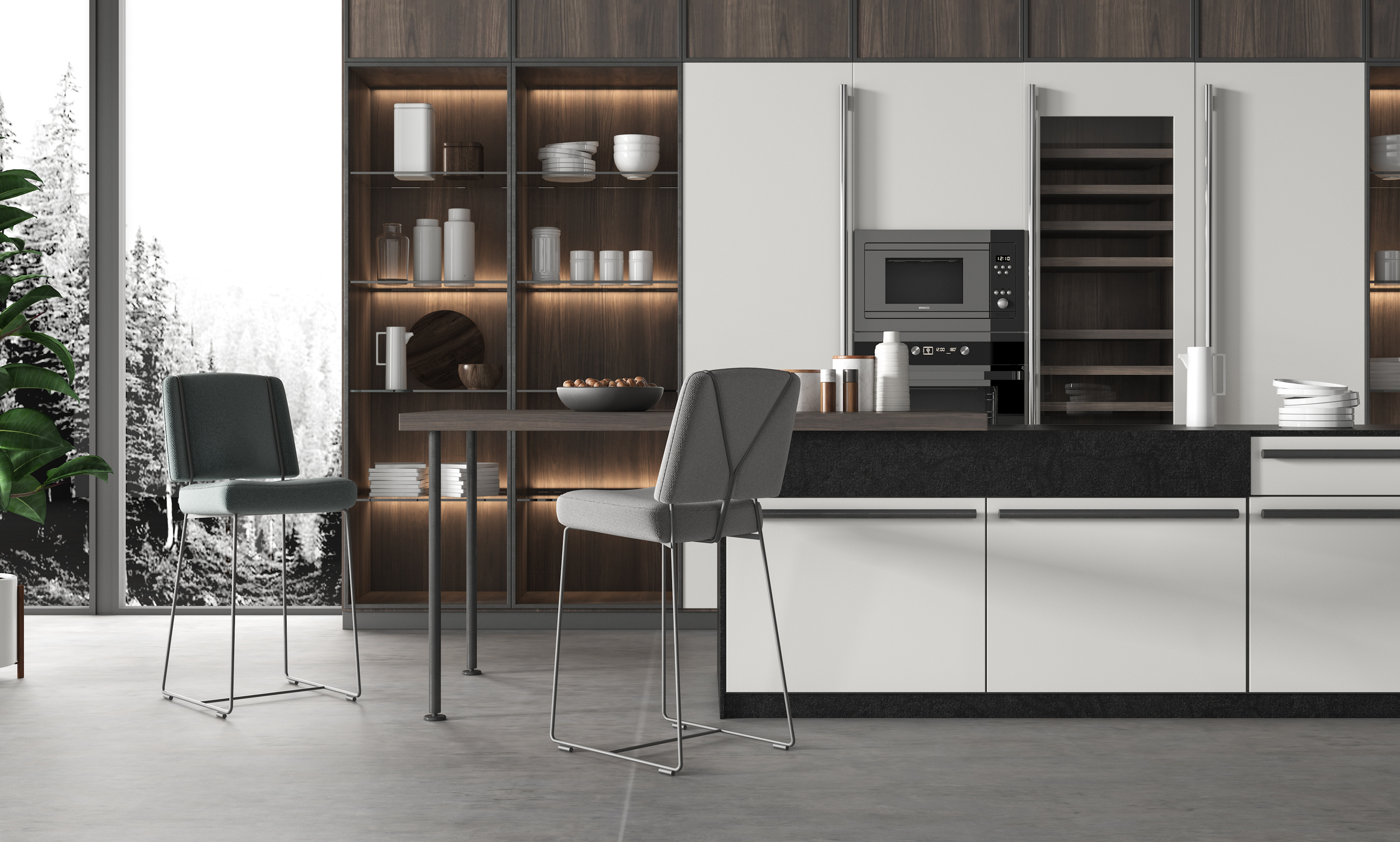 Black Aurora Спеченный камень сатин текстурированный 1600x3200x12 Delfone фото 2