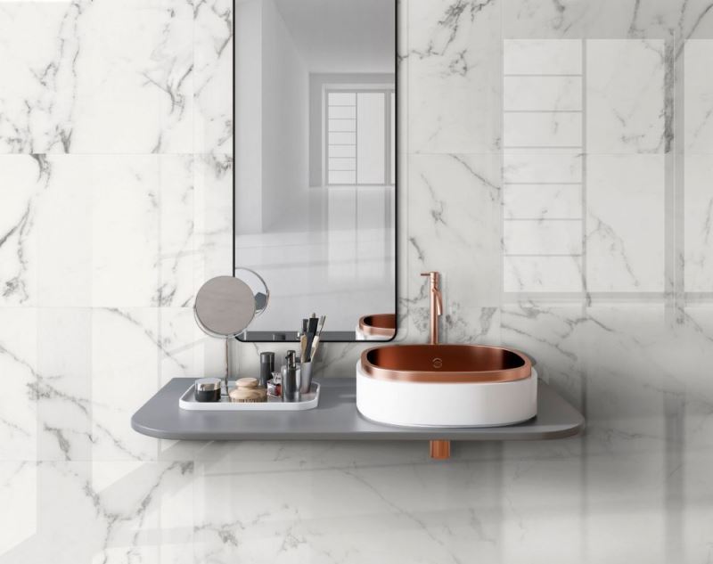 Aral White Polished Rect 60x120 ITT Ceramic