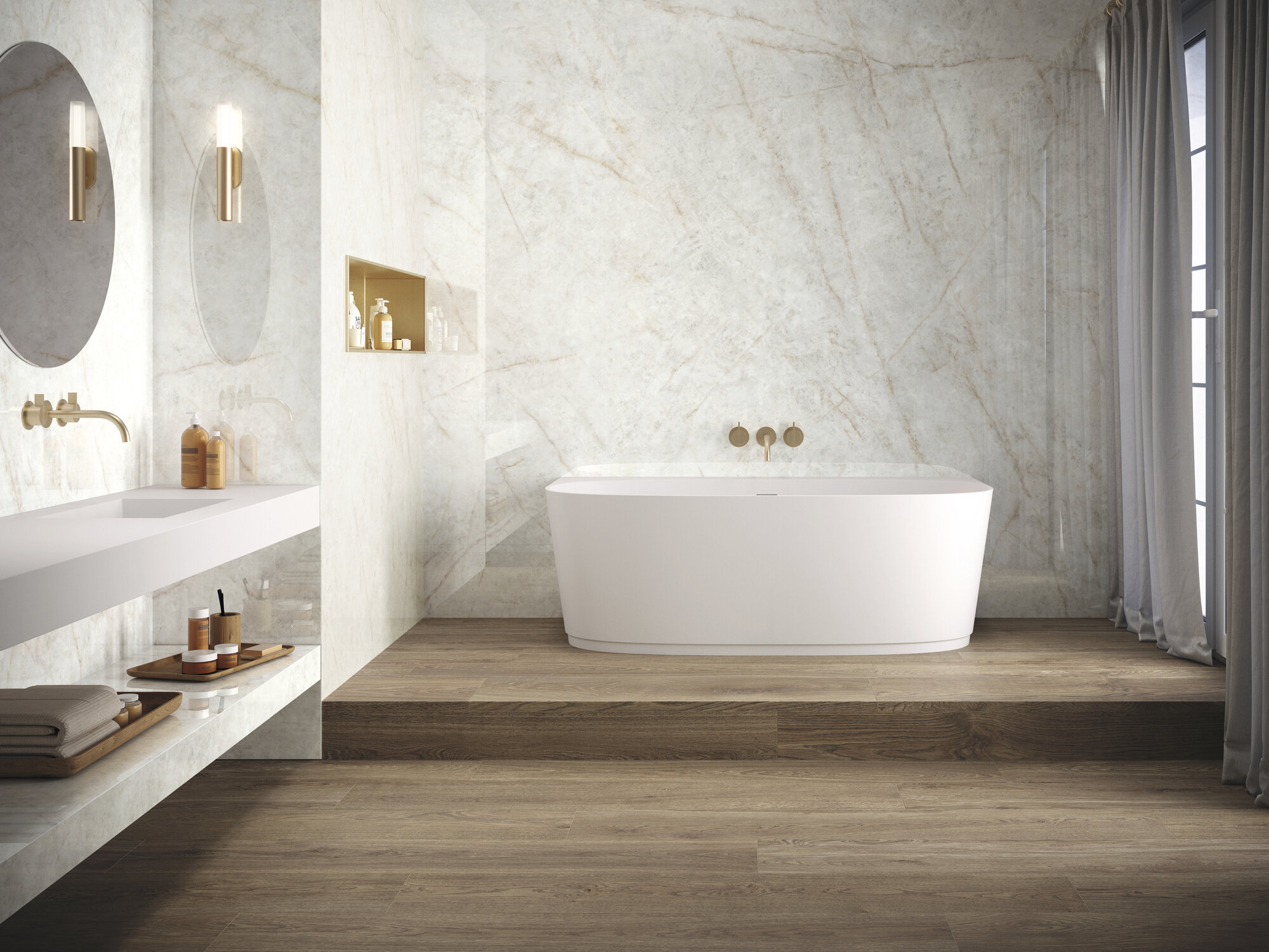 A042032 Authentic Oat Rect 25x150 Ape Ceramica