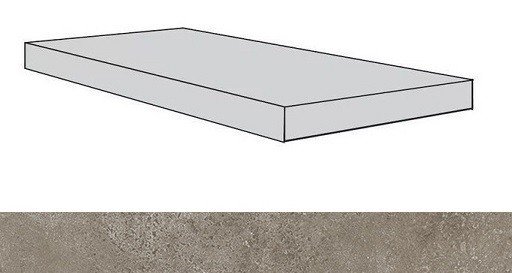 620070001396 Drift Light Grey Scal.80 Ang.Sx/Дрифт Лайт Грей Ступ.80 Угл.Лев 33x80 Atlas Concorde Russia