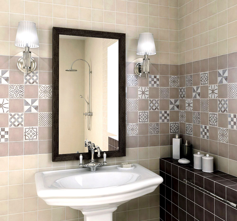 STG/A407/1266H Вставка Амальфи орнамент коричневый 9,8х9,8 Kerama Marazzi