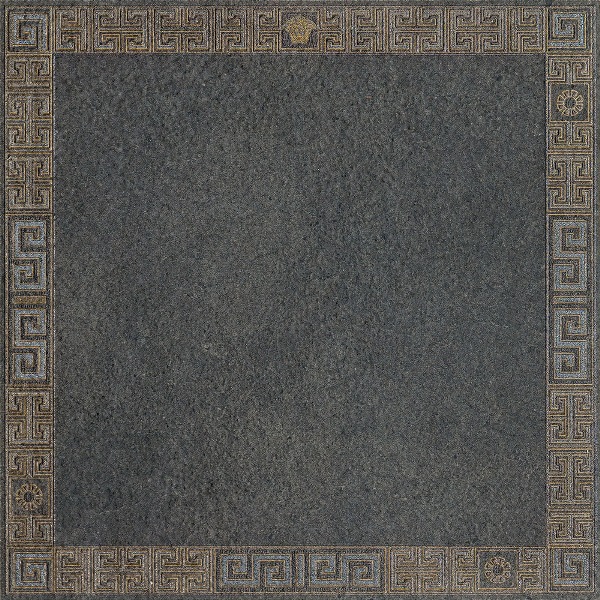 261363 GREEK CASSETTONE ANTRACITE/ORO 40x40 Versace (Gardenia Orchidea)
