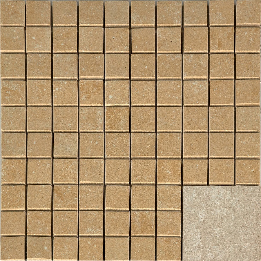 Marte Levigato Botticino Mosaico Su Rete 2.5x2.5 30x30 Casalgrande Padana