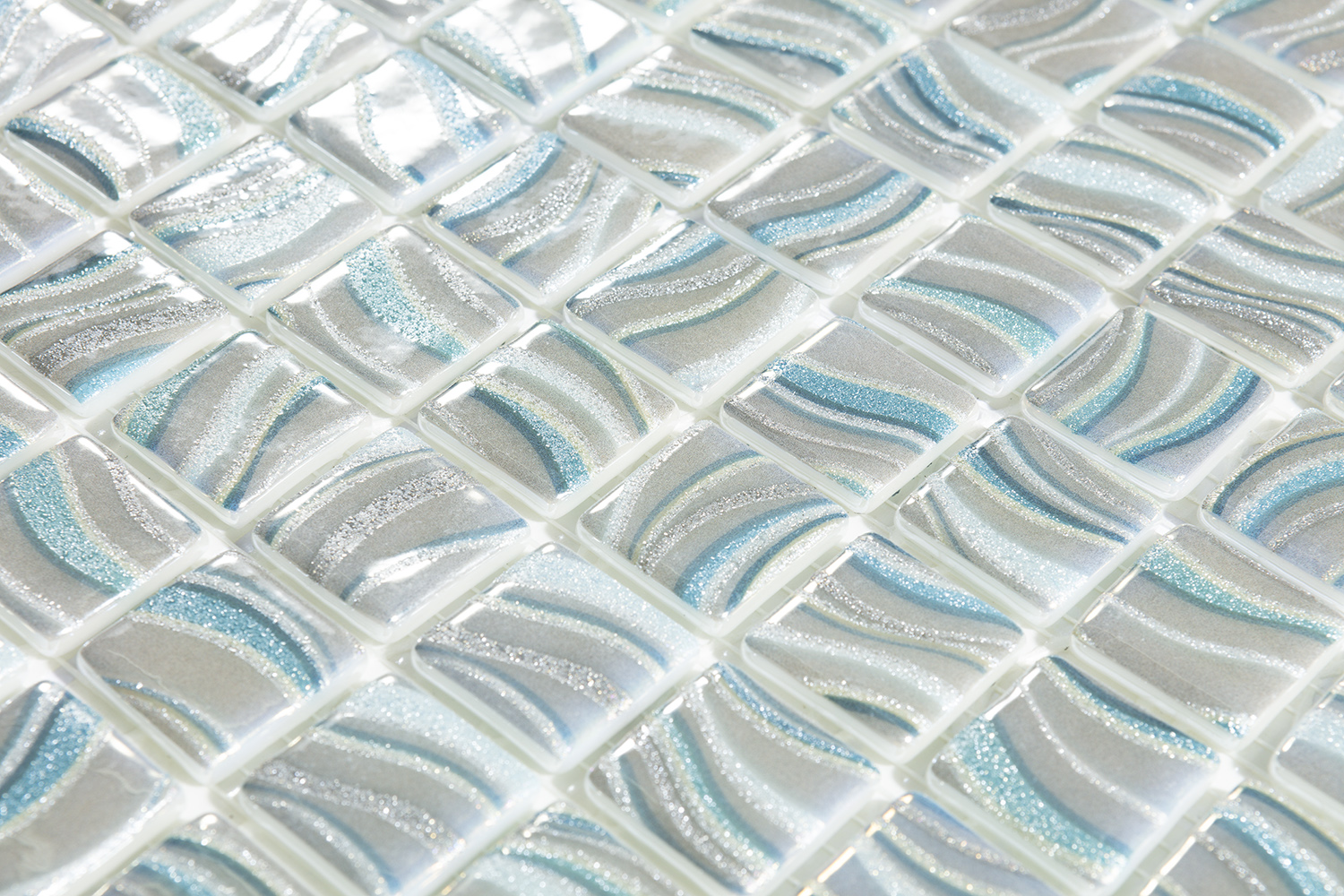 Glitter Blue 7800 (на сетке) 25x25 31,7x31,7 Vidrepur