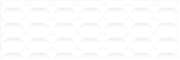 Satin White Hexa 30x90 Gravita