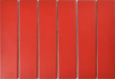 Y45P806 Strip Красная матовая 4.5x19.5 28.8x19.5 Porcelain mosaic