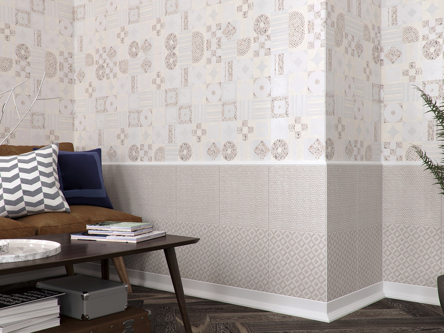 64TX408 Texture Blanco 45x120 Grespania