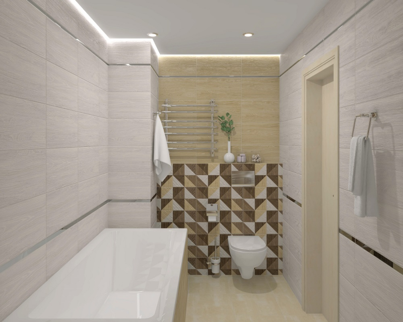 34008 Village голубой микс 25х50 Laparet