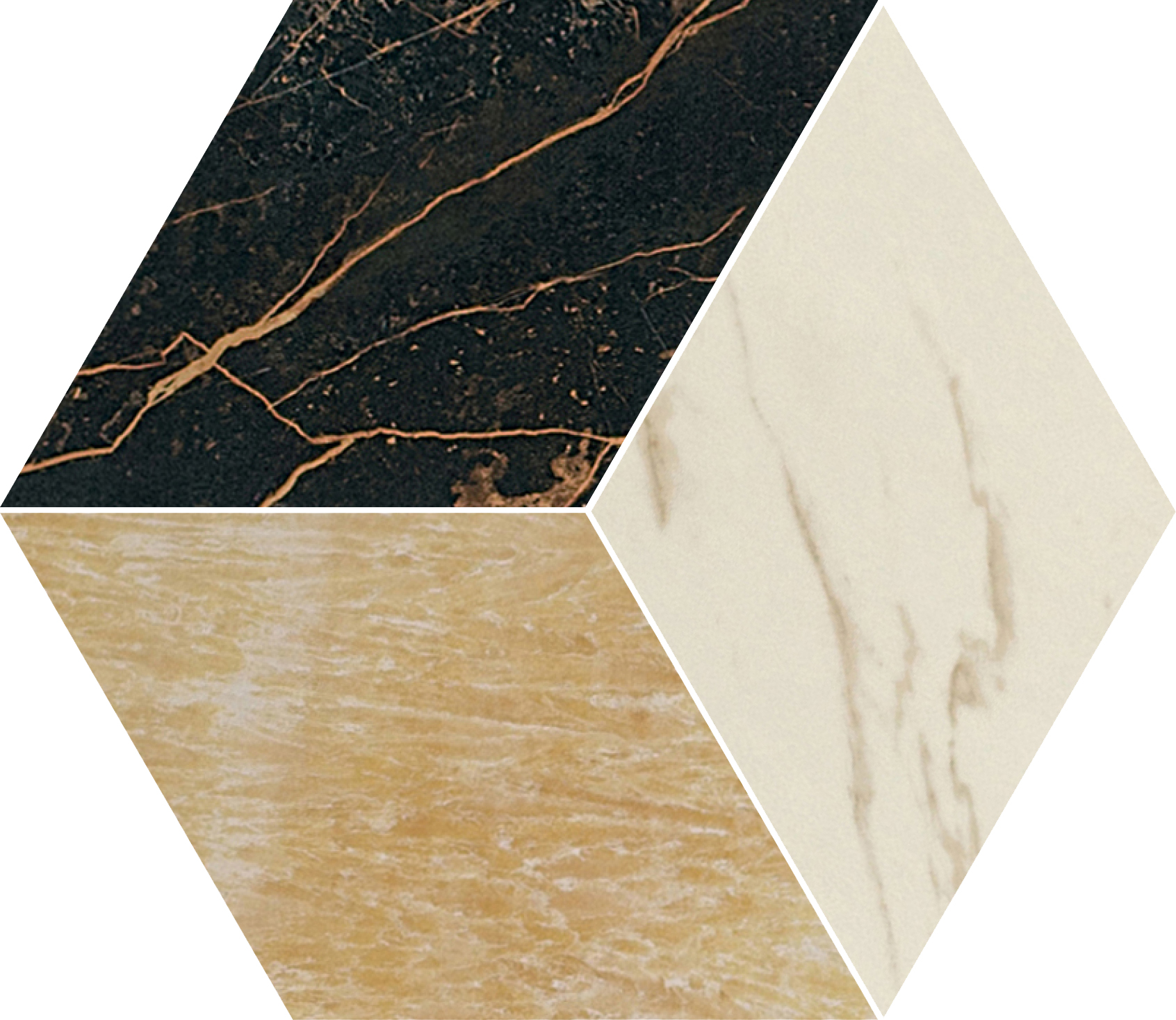 240460 MARBLE MOSAICS T3 NERO/ORO/BIANCO 39x45 Versace (Gardenia Orchidea)