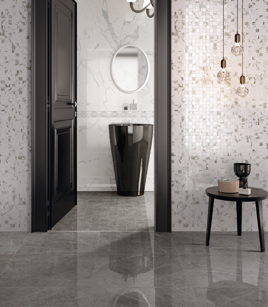 620070000634 Charme Evo Statuario Scalino Angolare Sinistro 33x60 Italon