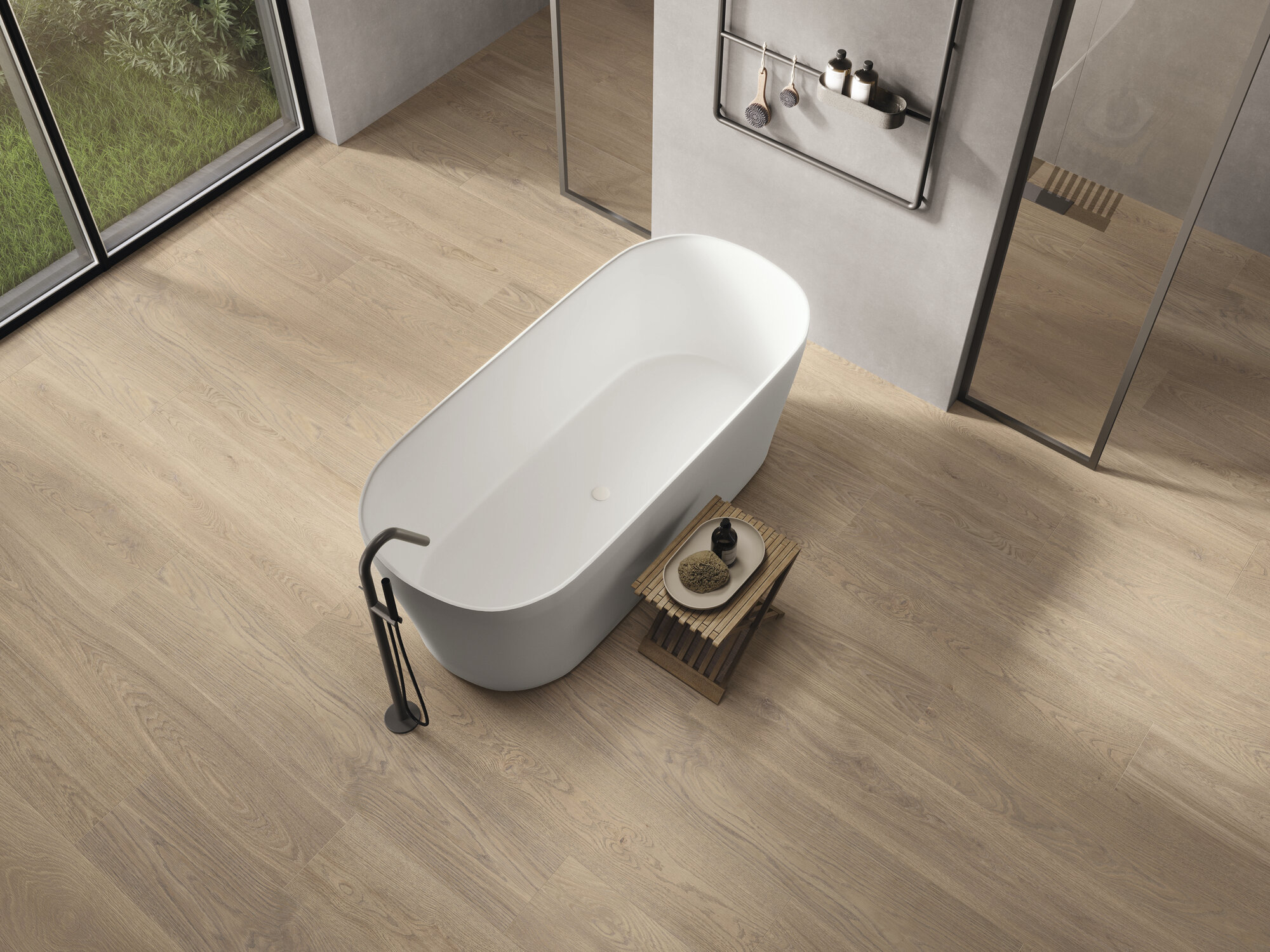 A042032 Authentic Oat Rect 25x150 Ape Ceramica