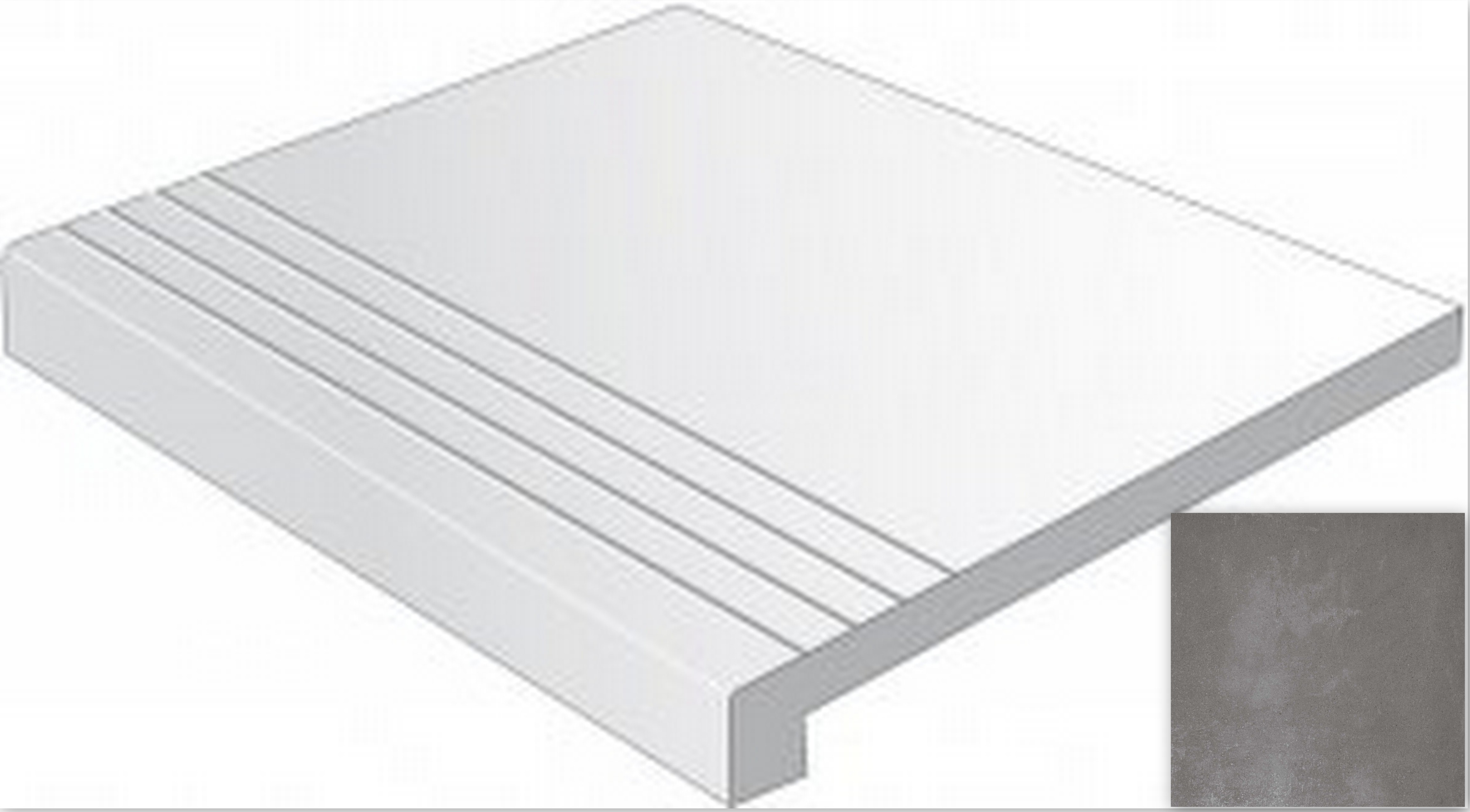 Rift-R gradone Grafito 80x80 VIVES