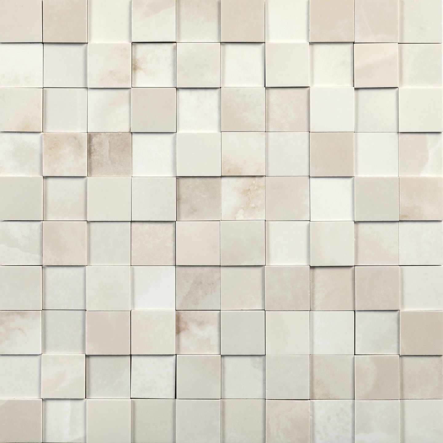 770249 Reves De Rex Perle Mosaico 3D Mix 3x3 30x30 Rex Ceramiche