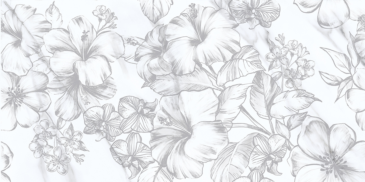 Carrara Flowers 31.5x63 Azori