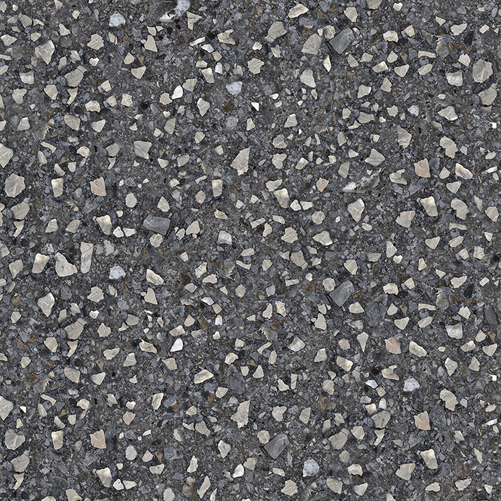 NR0379 Black Terrazzo черный матовый 600х600х10 ProGRES Ceramica