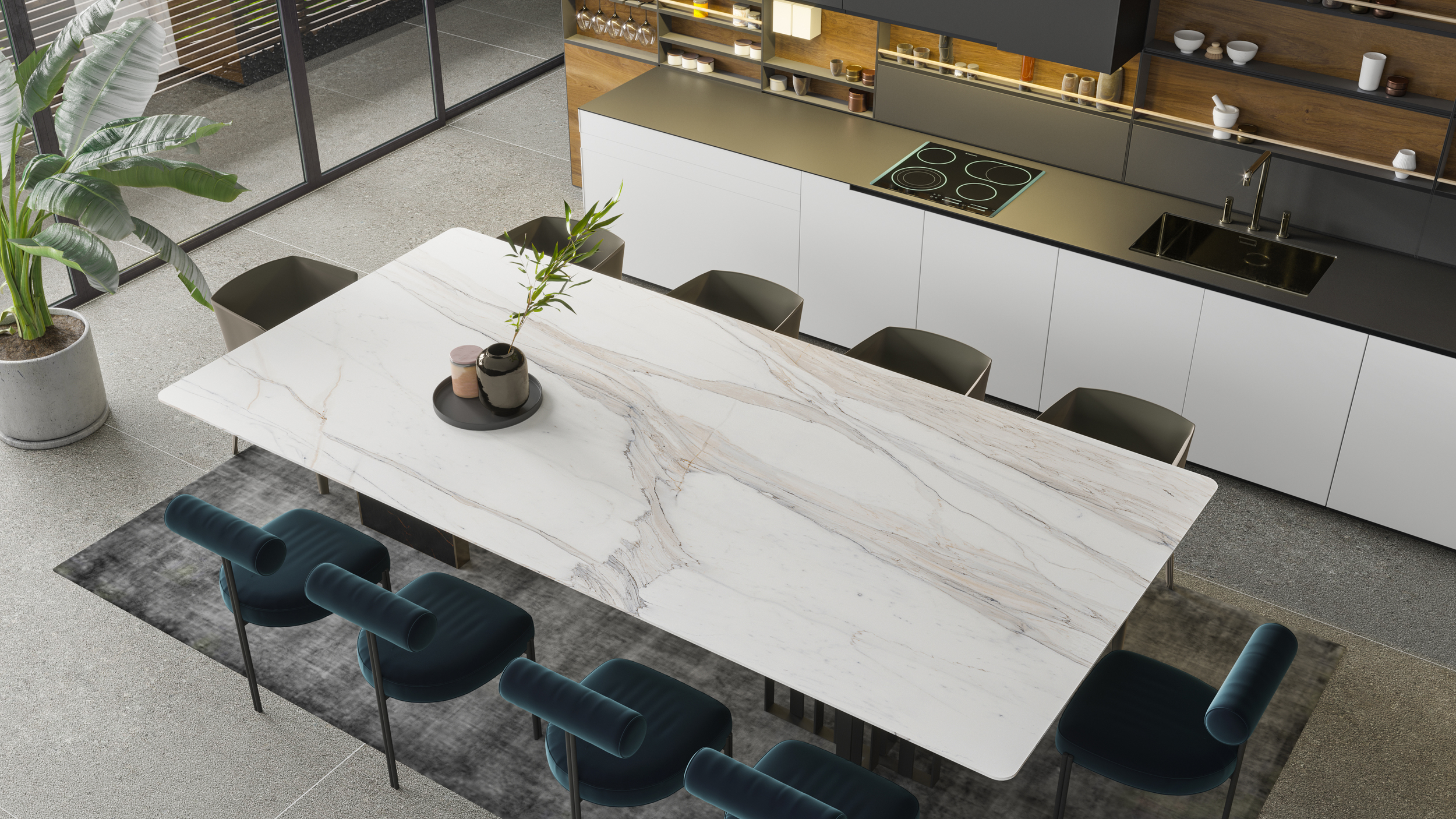 Tuscany Gold Satin Спеченный камень 1600x3200x6 Delfone фото 4