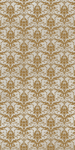 752617 Tesori Decoro Broccato Bianco Oro 6mm 120x240 Cedit