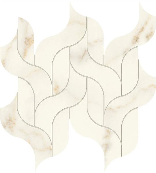 AF8R Marvel Calacatta Apuano Mosaico Waterfall Lappato 30,5x27,7 Atlas Concorde